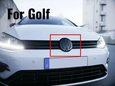 2 Τεμάχια Μπροστά και Πίσω VW Golf 6/Golf 7/Golf 7.5/Golf 8 Δεν Επηρεάζει ACC Τροποποιημένο Μαύρο Σήμα Επίπεδο Καθρέφτη Λογότυπο Διακοσμητικό Κάλυμμα