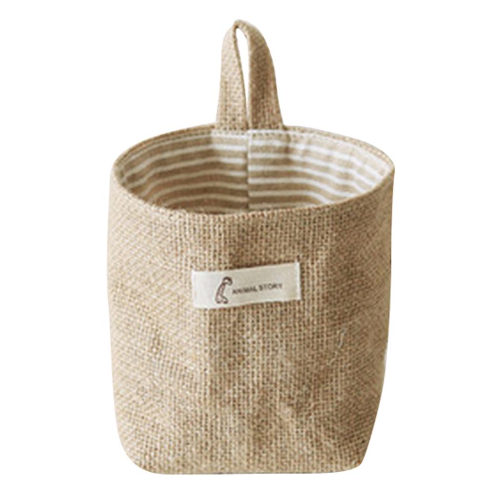 Sacs de rangement suspendus en coton et lin, paniers suspendus pratiques en coton et lin pour chambre à coucher, salle de bain pour la maison
