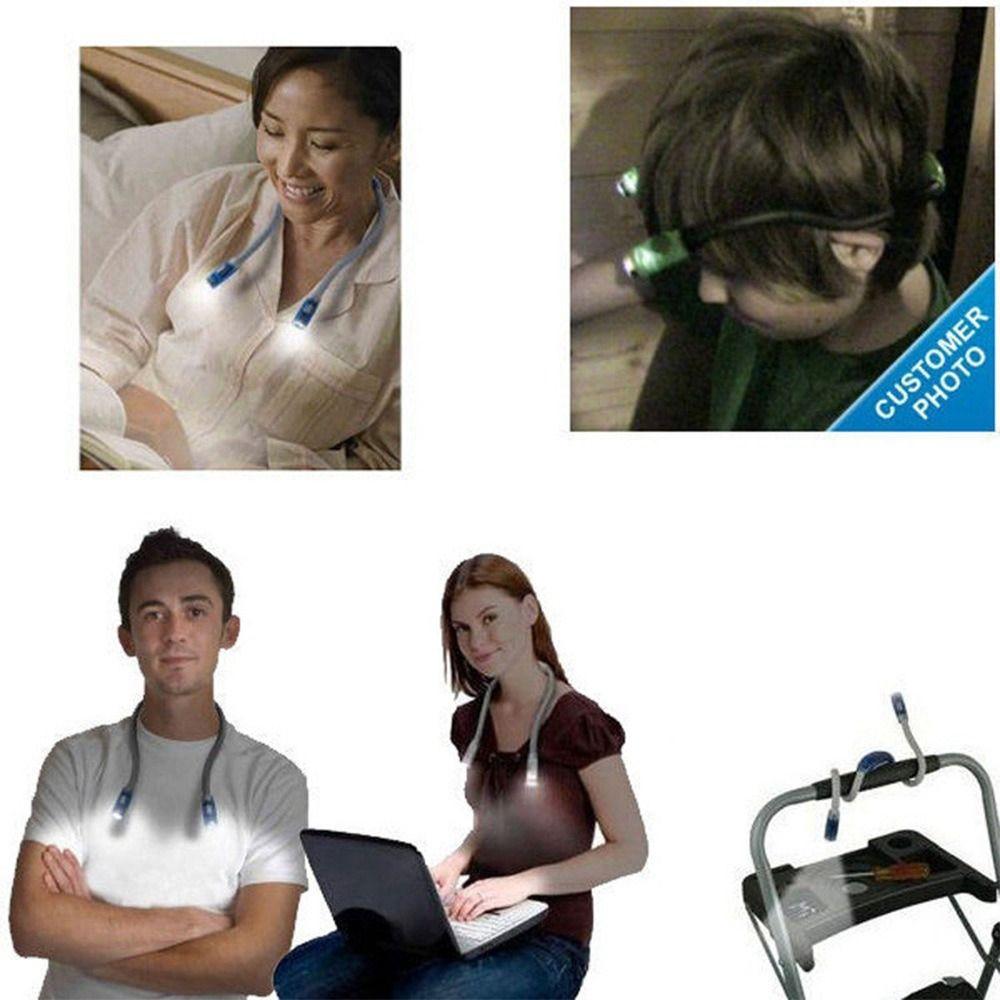 Creative Multi-angle Adjustable Book Light 4 LED Flexible Design Reading Lamp 4 Modes U-Shaped Handsfree Ligh Bedside