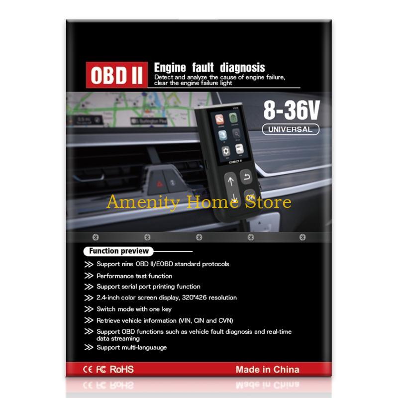 

F26C OBD2 Сканер Check Engine Световой Код Ошибки Автомобиля Читатель Кодов OBDII Диагностический Сканирующий Инструмент China Mainland