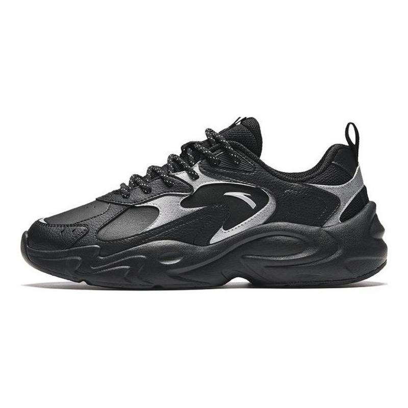 Anta Xingfeng Men Low-top Dad Shoes Black Silver 912438805-6 42