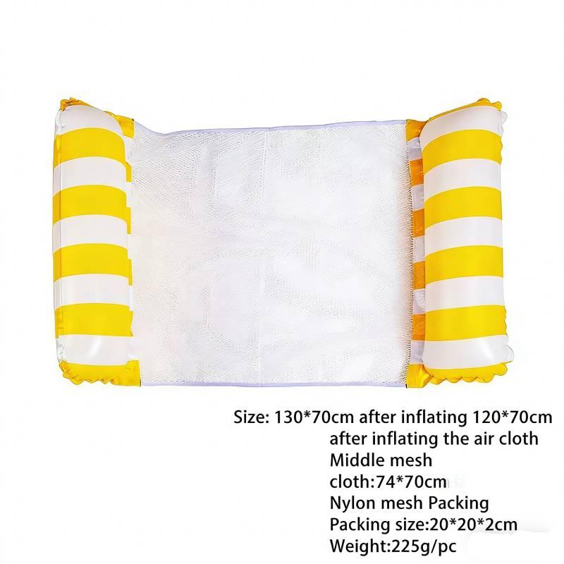 Inflatable Floating Water Hammock Foldable Lounger Portable Floating Bed Floating Row For Pool Beach