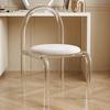 Transparent chair, crystal acrylic, modern light luxury backrest, internet famous makeup, simple Nordic white home dining chair