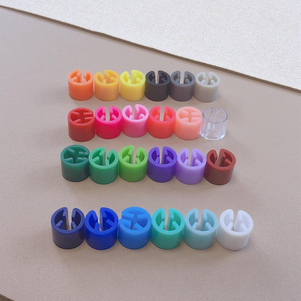 Colorful Transparent Size Ring Tags for Clothing Hangers with Numbers