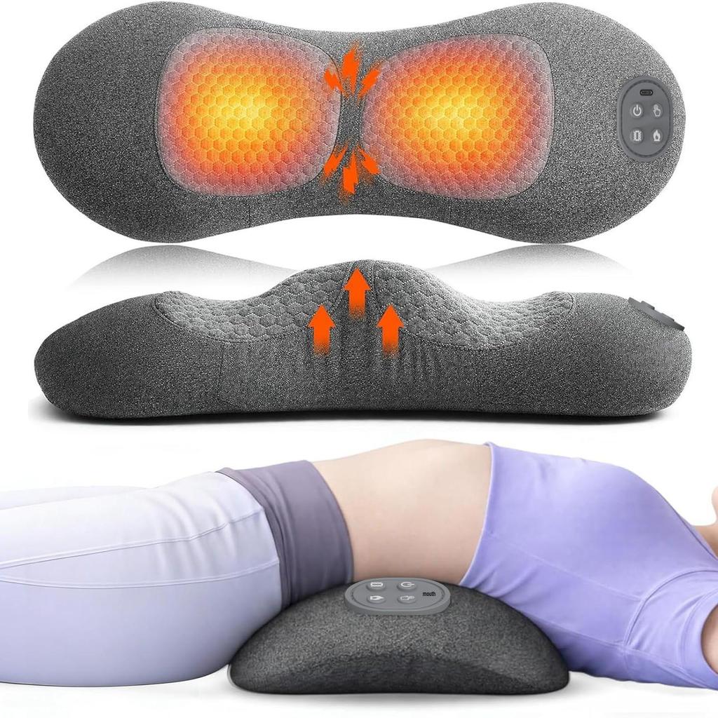 Elektrisch beheiztes Nacken- und Lendenwirbel-Massagekissen mit Vibration und Airbag für Ganzkörperentspannung
