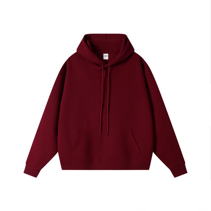 Solid Color Hooded Pullover Sweatshirt Spring Fall Style Unisex Fashion Workwear Hoodie Youth Trend Streetwear