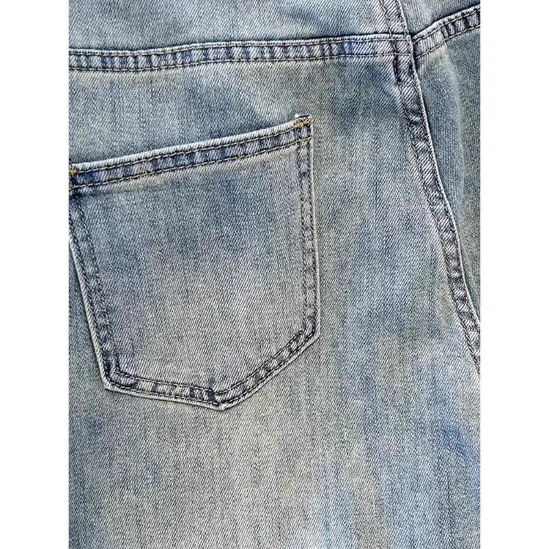 Light Wash Wide Leg Jeans Women Thin Loose Straight Cut High Waist Cotton Denim Pants