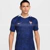 Nike France 2025 Season Home Fan Version Short-Sleeved Football Shirt for Men Navy Blue
