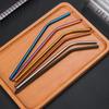 4Pcs Reusable Metal Straws Set With Cleaner Brush 304 Stainless Steel Drinking Straw Milk Drinkware Bar Accessories