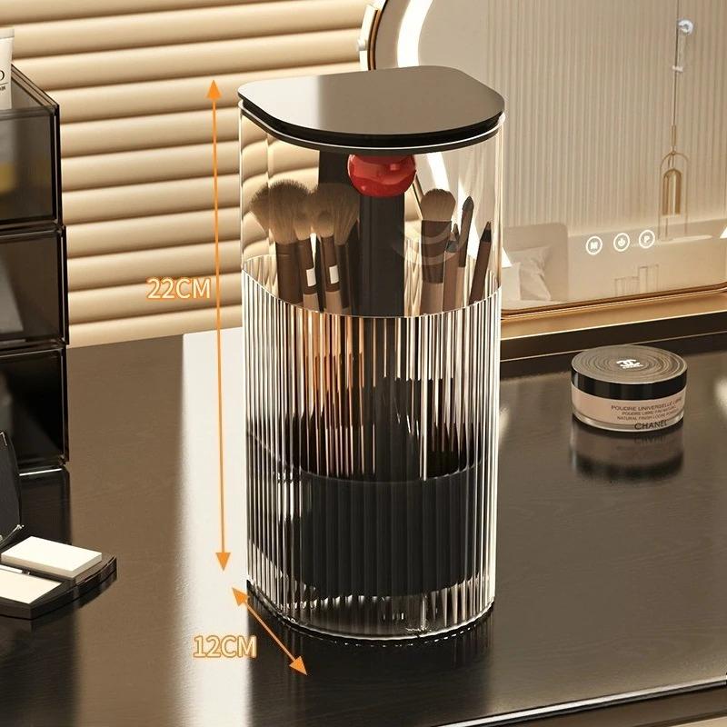 Makeup Brushes Holder Automatic Lifting Dustproof Makeup Brush Holder Desktop Makeup Tools Lipstick Eyebrow Pen Holder Container