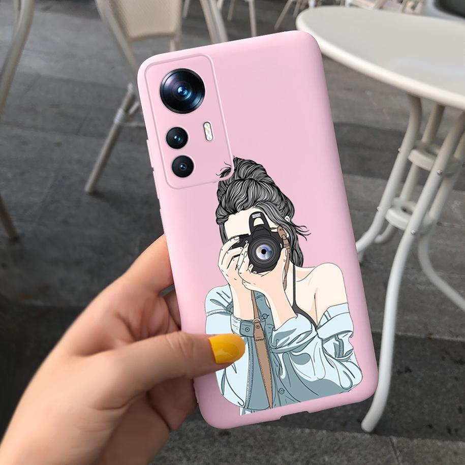 For Xiaomi 12T Pro Case 2022 Cute Sunflower Pretty Girls Cover Silicone Soft Phone Case For Xiaomi Mi12T Mi 12T Pro Cover Bumper