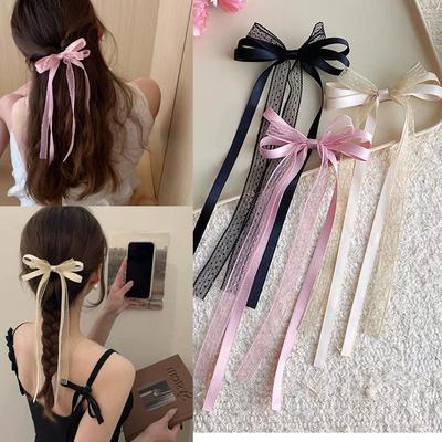 2 Stück Niedliche Bunte Schleife Haarspange Haar Seitenclips Griffe für Mädchen Frauen Feiertags Haar Party Accessoires Stirnband