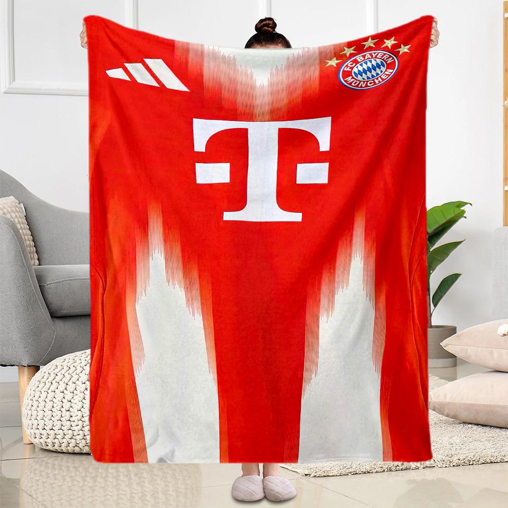 Bayern Munich Blanket Soft & Cozy Great for Seaside Bed Chair for All Occasions Playful Design Ideal Gift for Friends Family Couples Picnic
