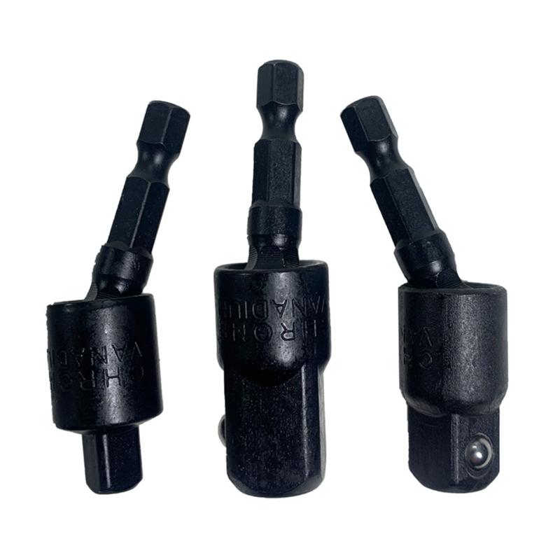 360 Degree Hand Drill Conversion Head 1/4"3/8"1/2" Hexagonal Shank To Quadrilateral Socket Universal Joint Rod Driver Connector