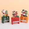 1PC Christmas Wooden Calendar Ornament Countdown Santa Claus Snowman DIY for Tabletop Ornaments Christmas Decoration