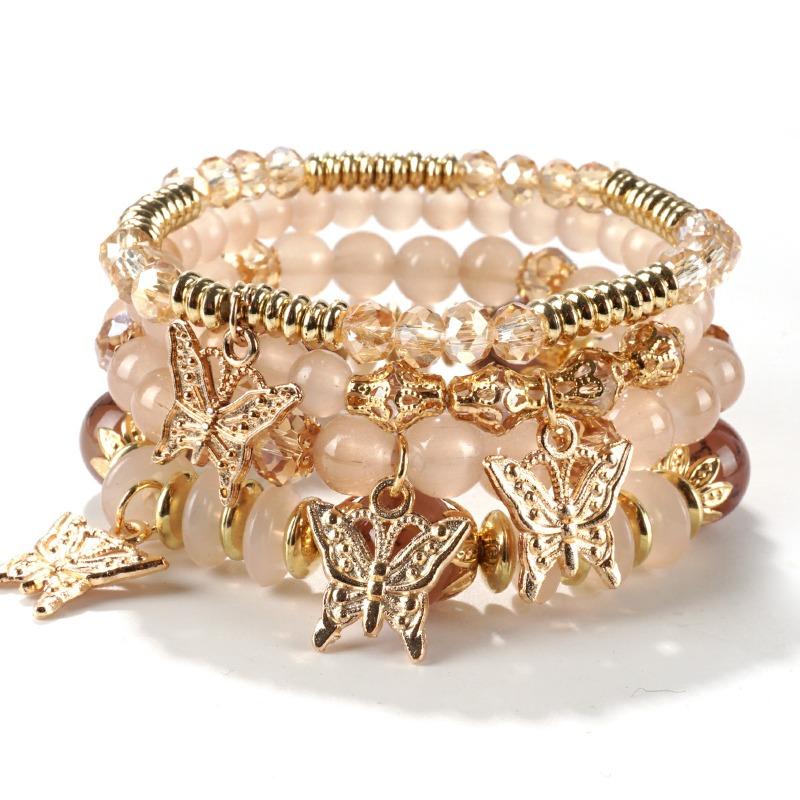 Bohemian bracelet creative tassel multi-layer beaded bracelet
