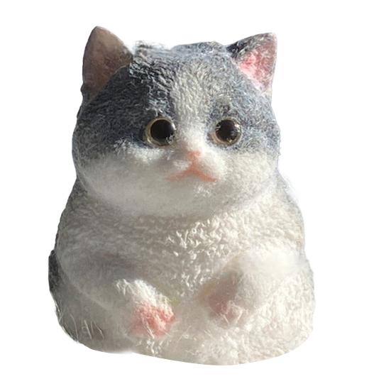Simulation Cat Squeeze Toy Anxiety Stress Relief Kitten Pinch Sensory Toy Kids Adults Soft Silicone Stress Ball Animal Fidget Toy