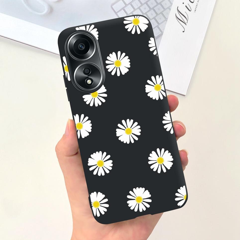 For Oppo A58 4G Back Cover Beauty Flower Girl Fashion Jelly Phone Case For Oppo A58 4G CPH2577 OppoA58 A 58 Coque Etui Soft TPU