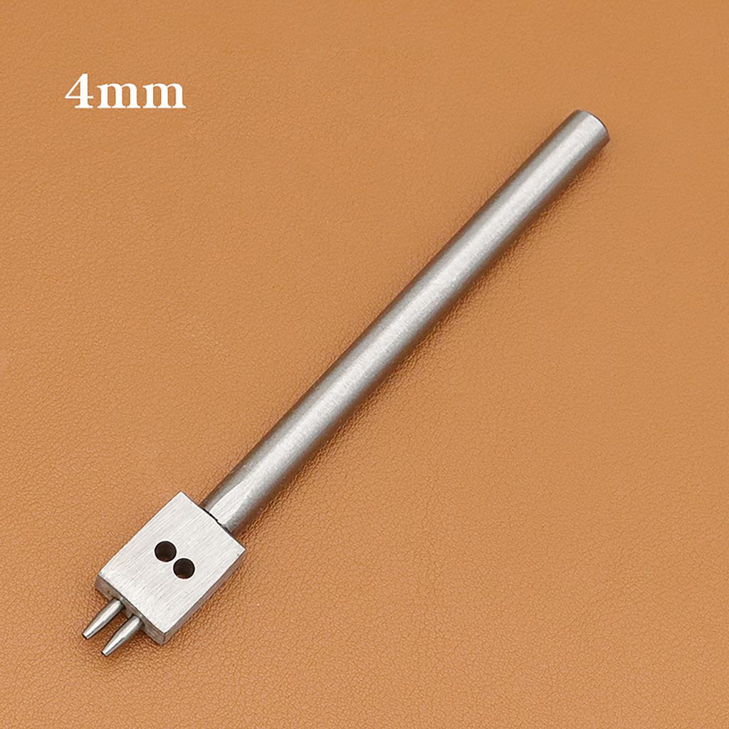 3 Pcs Leather Chisel Set 4mm 2/4/6 Prong Tooth Lacing Diamond Stitching Chisels Leather Hole Punch Tool for Craft