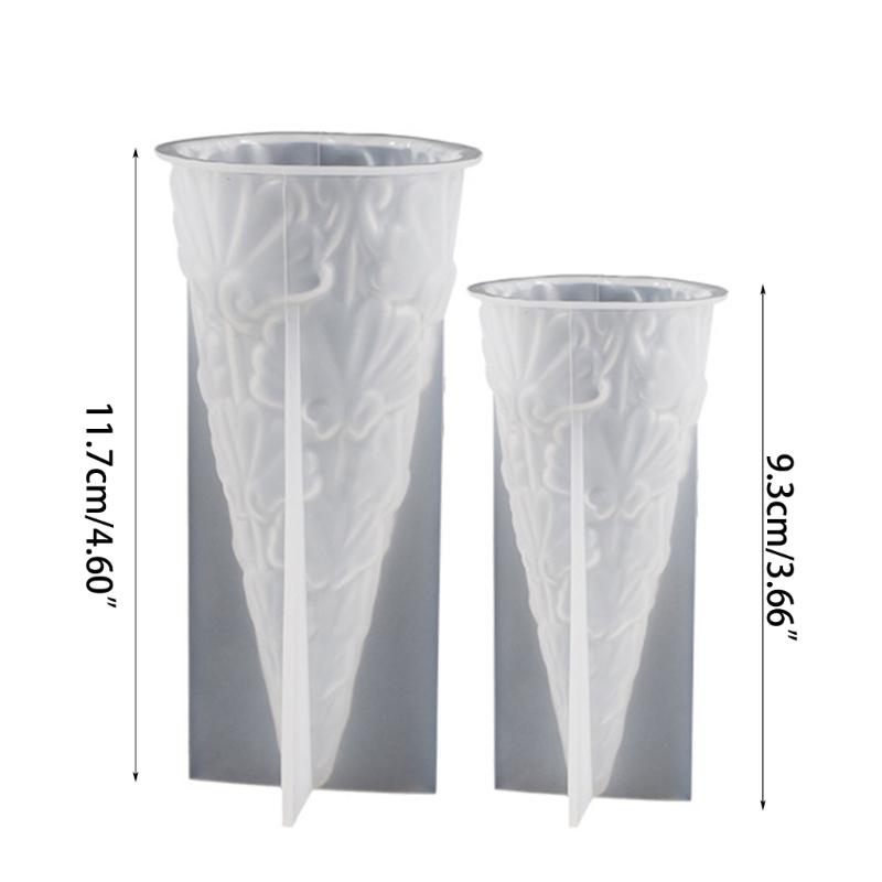 Stampo Artigianale in Silicone Riutilizzabile per Colata Resina Epossidica Stampo Conico per Creazione Candele 3D Stampo in Silicone Fai da Te Artigianato 3D Stampo in Resina