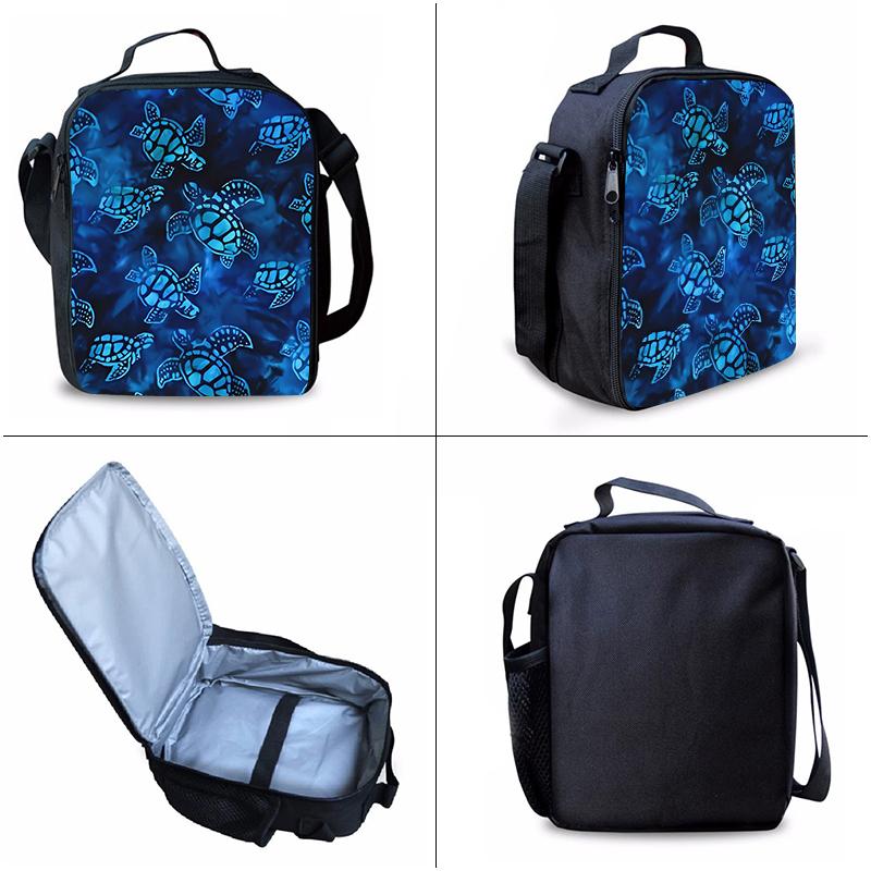 Schildkrötenmuster Dreiteiliges Rucksäcke Set für Jungen und Mädchen Beste Geschenke 2D Flacher Cartoon Schulrucksack für Kinder