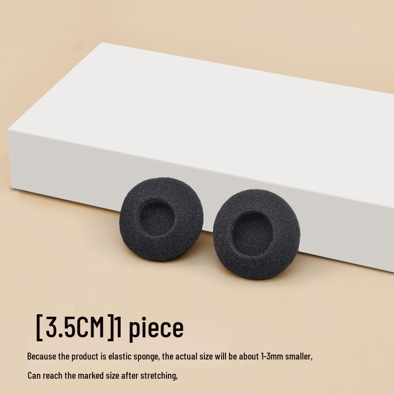 High Elasticity Tear-Resistant Sponge Headset Covers (35/45/50mm) - Thickened 6cm Round Ear Cotton Earpads