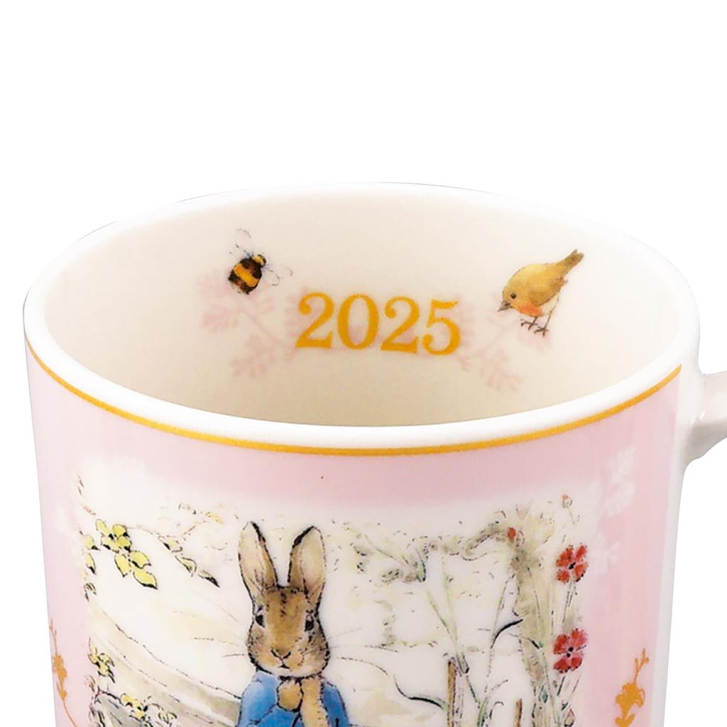 Peter Rabbit 2025 Years Mug, Approx. 350ml, Microwave Safe, Character Merchandise, Gift, Tableware, PR2025-11