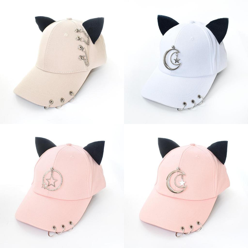 Metal Decor Baseball Hat With Sunshade For Street Style Looks