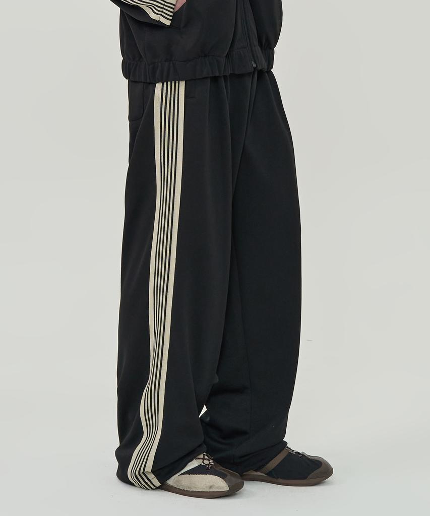 TOFFEE Side Line Track Pants (Black)