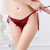 Sexy Lace-up Open Thong T-pants for Women Sheer Plus Size Sexy Lace Side Straps