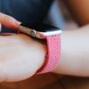 Egadeun Apple Watch Loop Band Braid Strap Pink Compatible With All Se Models (7 6 5 4 3 2 1)