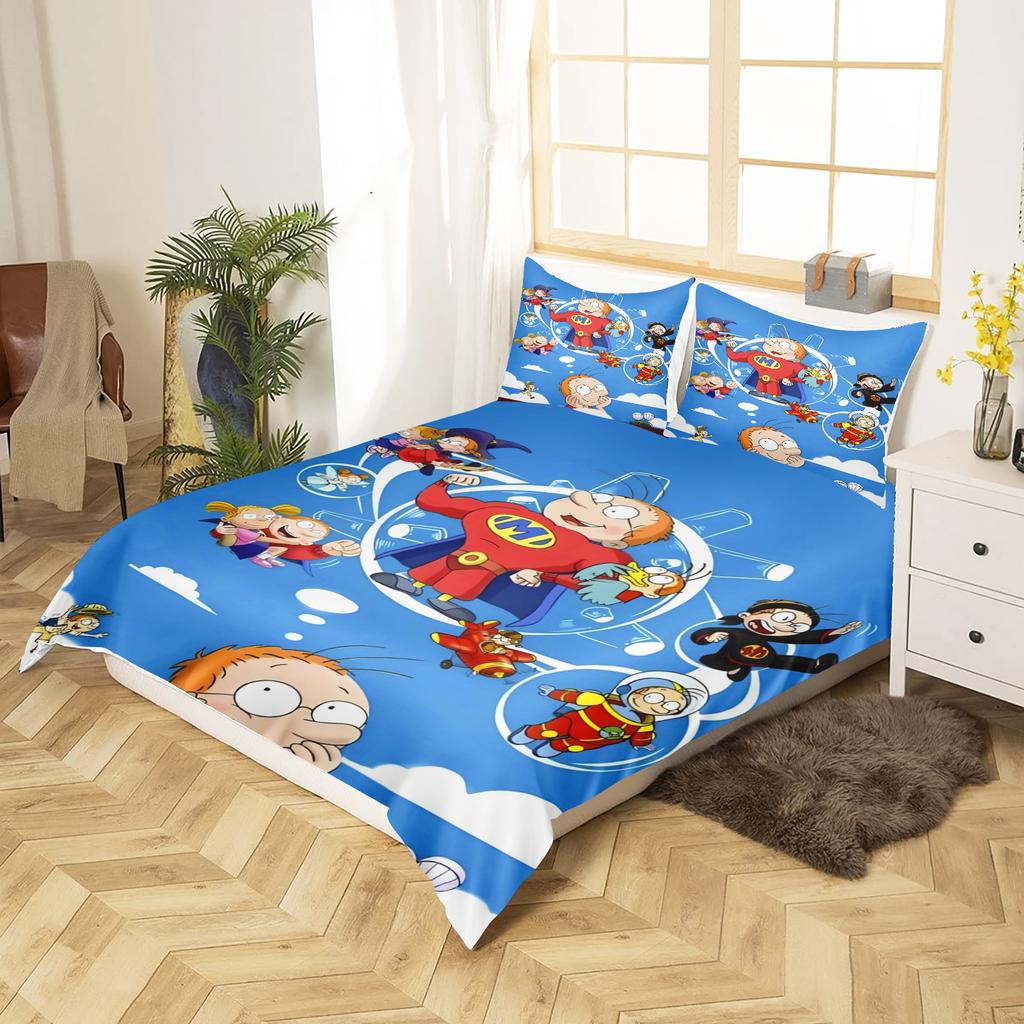 Cartoon Martin'S Morning Duvet Cover & Pillowcase Set, Soft Bedding Set Adults Kids Bedroom, Comfortable Home Decor Comforter