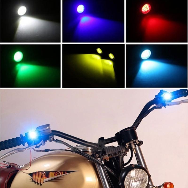 1 Pair DC12V Motor Strobe Led Eagle Eye Flashing Light Headlight With Brackets Daytime Running Lamps For Motorcycle Spotlight