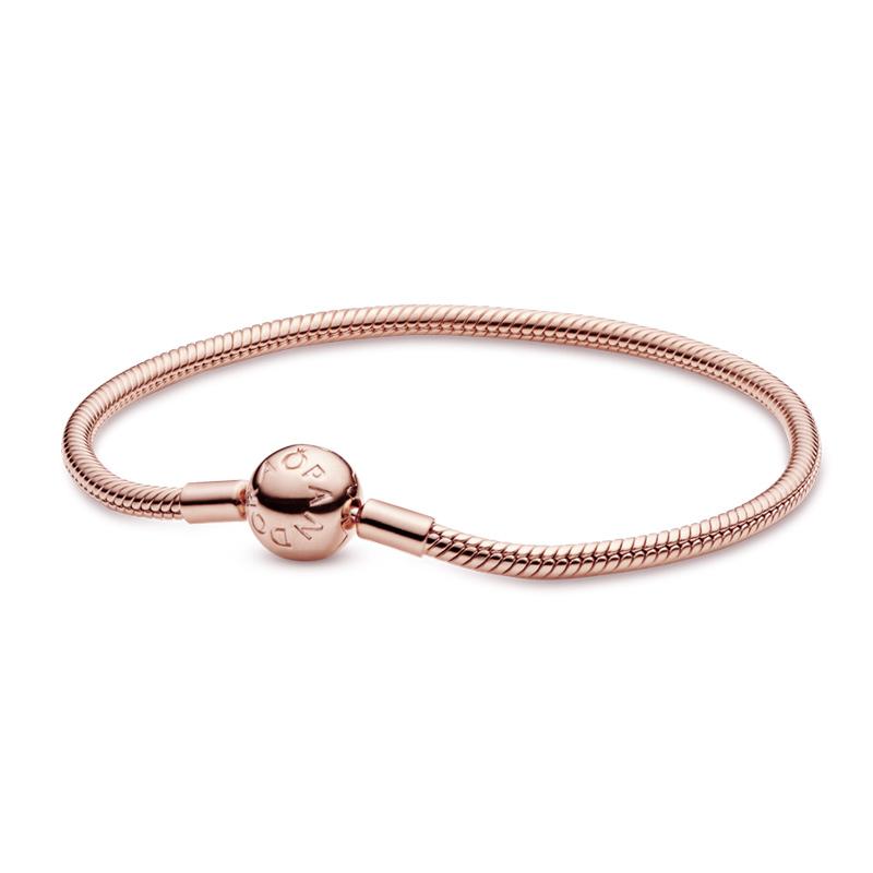 Pandora Moments Snake Chain Bracelet Women s Rose Gold 580728 золотой