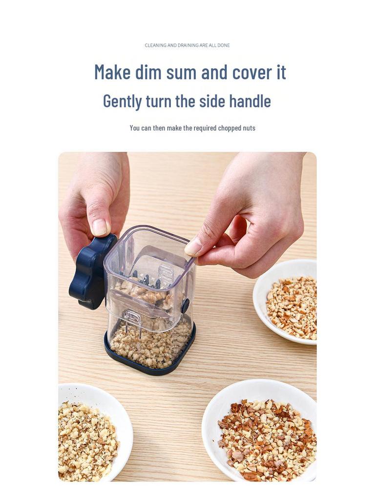Manual Nut & Fruit Grinder for Chocolate, Walnuts, Peanuts, and Dried Fruits