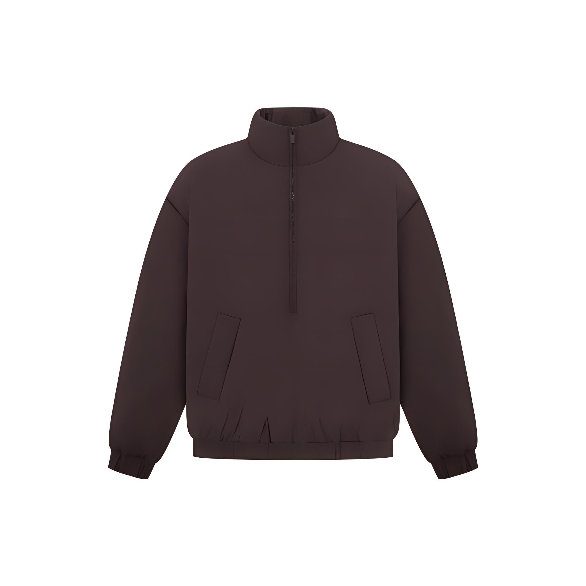 

Fear Of God Essentials SS23 нейлоновый пуховик с логотипом, полумолнией, воротником-стойкой, теплая толстая стеганая куртка-пуловер для мужчин, куртки фиолетовые FOG-SS23-032 L