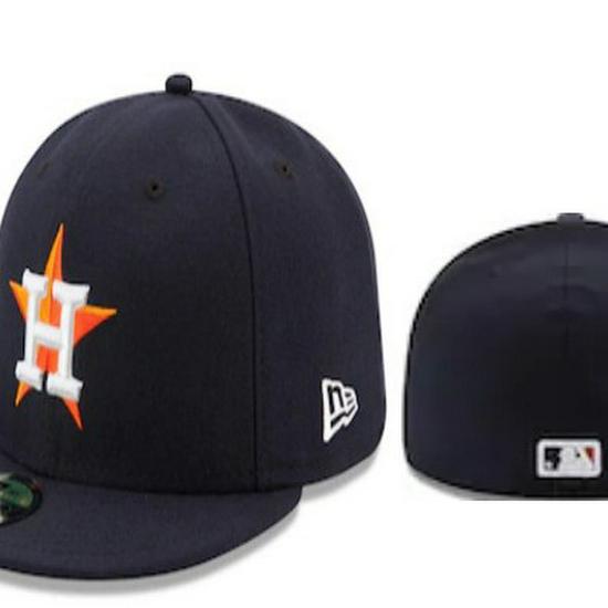 Houston Astros Sun Protection Closed-face Baseball Cap - Fully Sealed Embroidered Hat