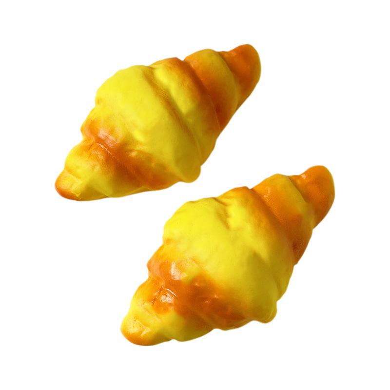 Slow Rebound Squishy Croissant Toy with Milky Scent - Stress Relief & Soft Feel