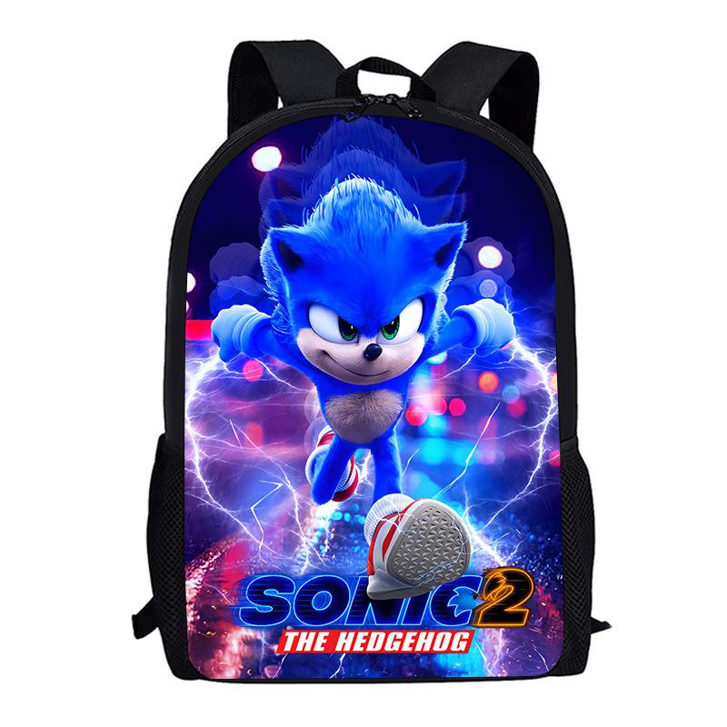 Sonic Kid, Elementary School Bag Children, Animation Cartoon Backpack