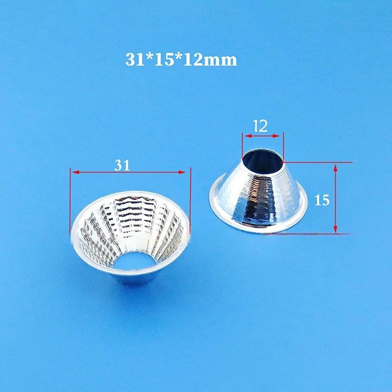 1 Piece 20-126Mm 15-120 Degree Lampshade Reflective Bowl For Diy Light Optical Led Aluminium Reflector Cup For Cob Lamp Bead