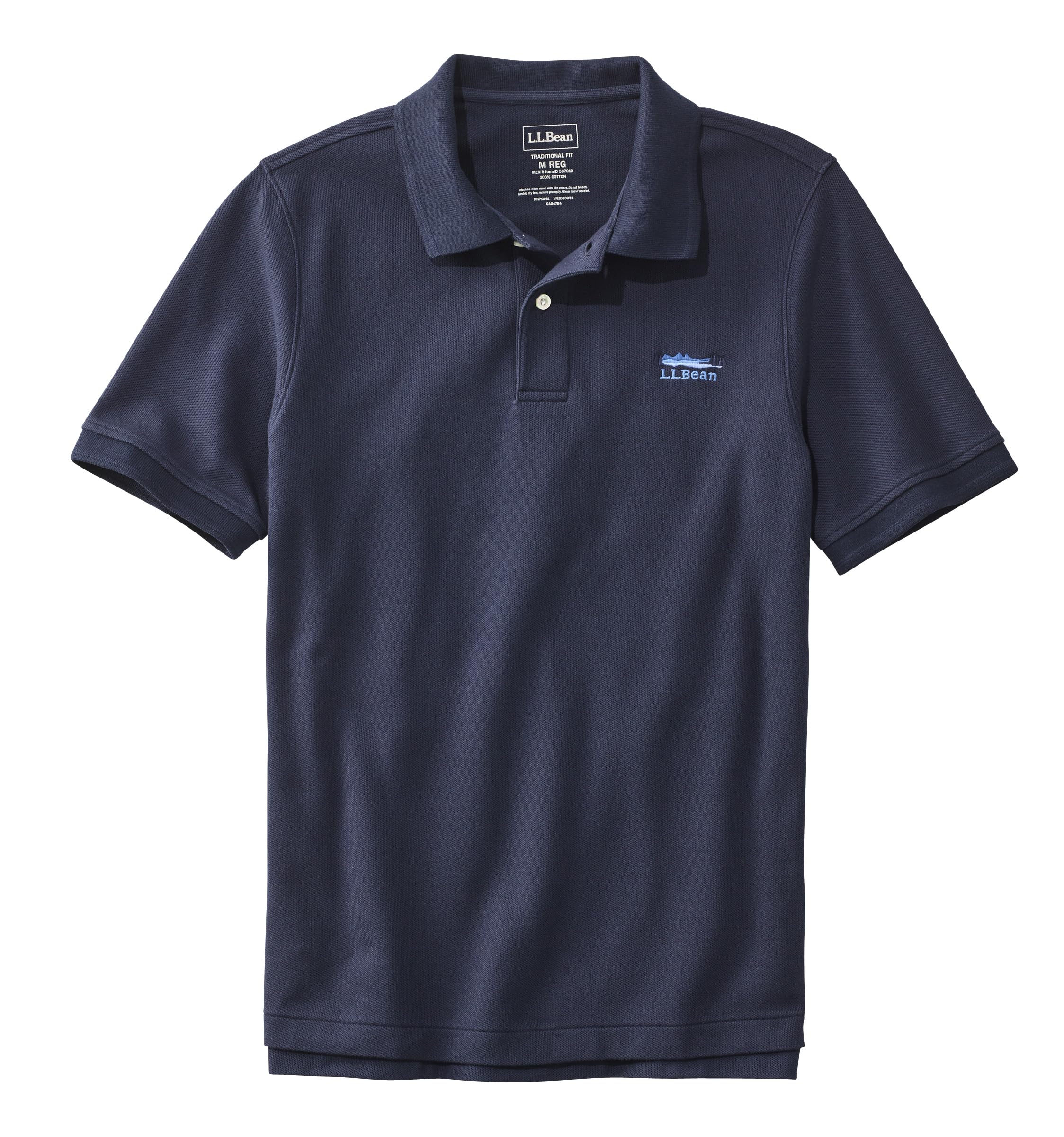 

[L.L.Bean] Men s Premium Double L Polo Shirt, Short Sleeve, Katahdin Logo Embroidery, Japan Fit, Size M, Navy, Classic Navy, 1000035911