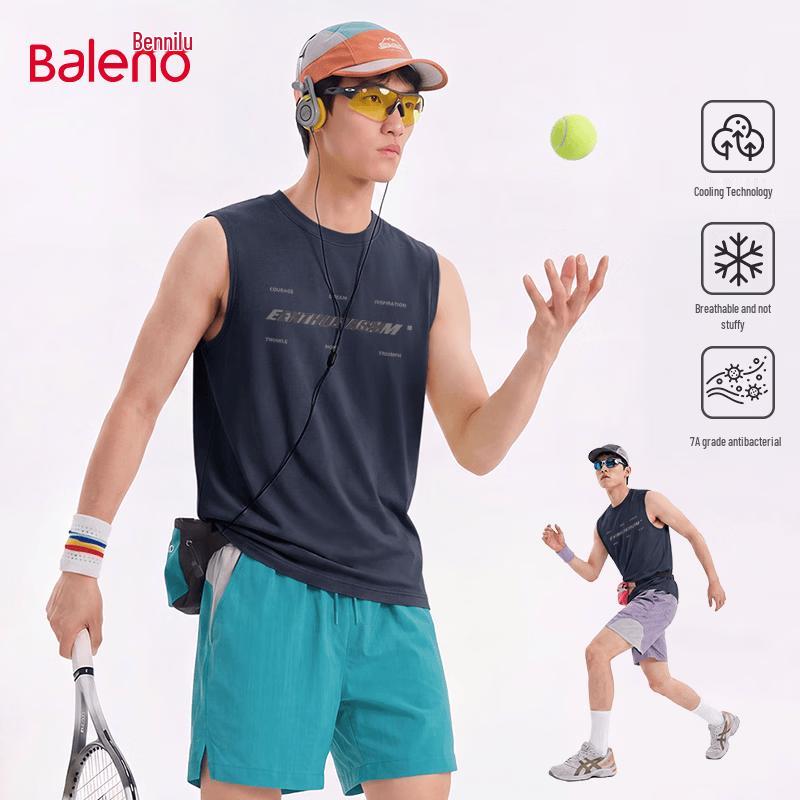 Baleno Men s Lightweight Cool-Feel Letter Print Tank Top 2XL