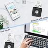 (Black) Mini Thermal Photo Printer Portable Photo Printer Wireless Blue-tooth Label Printer Pocket  With 6 Pcs Papers