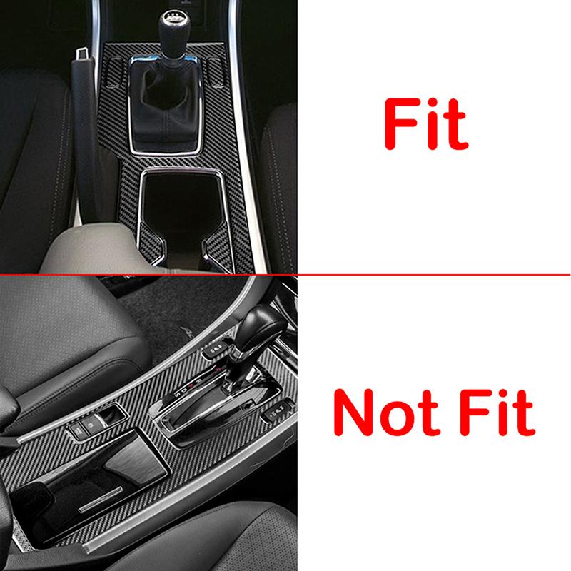 Carbon Fiber Gear Shift Panel Cover for Honda Accord 13-17 Interior Console Trim Overlay Accent Car Styling Accessories