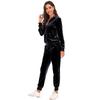 Velvet Velour Tracksuit Set Women Soft Stretch Lounge Zip Up Hoody and Jogger Pants Relaxed Sports Outfit