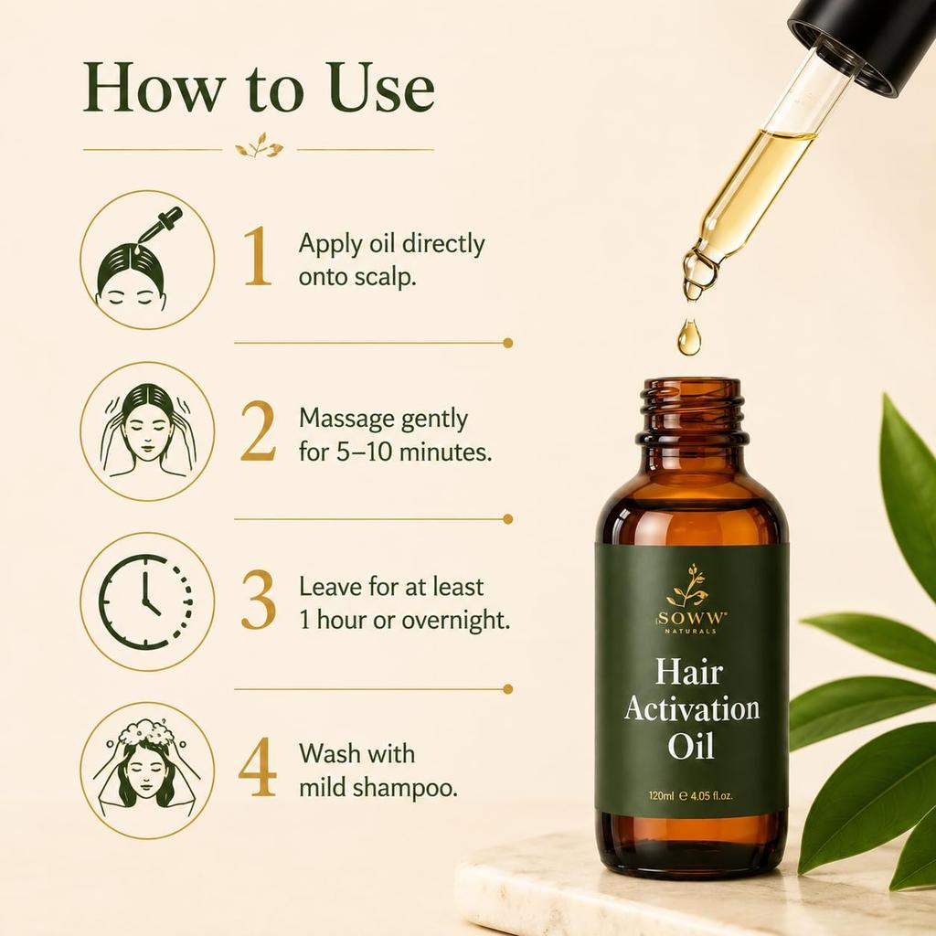 SOWW Naturals Hair Activation Oil for Hair & Scalp Care 120ml