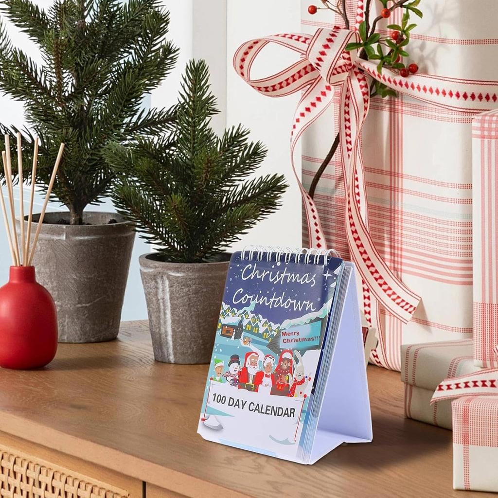 2025 Christmas Countdown 100 Days Desktop Advent Calendar For Home Offices Decor Desk Centerpiece
