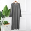Autumn Night Dress Women Loose Large Nightgown Solid Color Sleepshirts Long-Sleeves Nightie Nightdress Modal Sleepwear