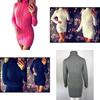 Sexy Autumn And Winter Knit Dress Slim Fit And High Collar Twist Design