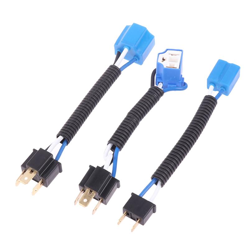 H7 H4 Car Truck Female Male Ceramic Headlight Extension Connector Plug Light Lamp Bulb Socket Adapter 12V 4A